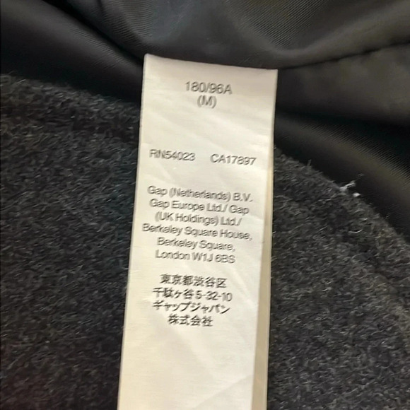 Gap | Wool blend suit jacket/blazer/sport coat Charcoal gray Men’s size M - Picture 8 of 11